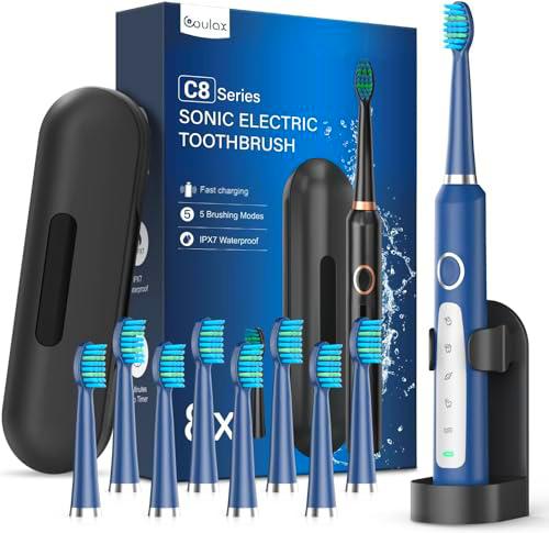 Cepillos de Dientes Electricos Sónico Adultos con 8 Cabezal