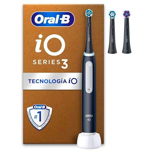 Oral-B iO 3 Cepillo de Dientes Eléctrico Negro, con 3 Cabezales