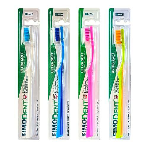 Fimodent Ultra Soft 4 Cepillos Dentales con Sistema de Protección de Encías y Dientes