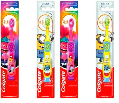 Colgate Cepillo de dientes extra suave, para niños de 3 a 5 años (Paquete de 2)