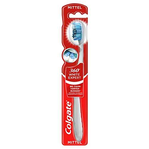 Colgate 360° White Expert - Cepillo de dientes (tamaño mediano, 1 unidad)