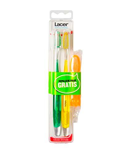 Lacer Lacer Duplo Cepillo Dental Medio + Cepillo De Viaje Gratis 140 g